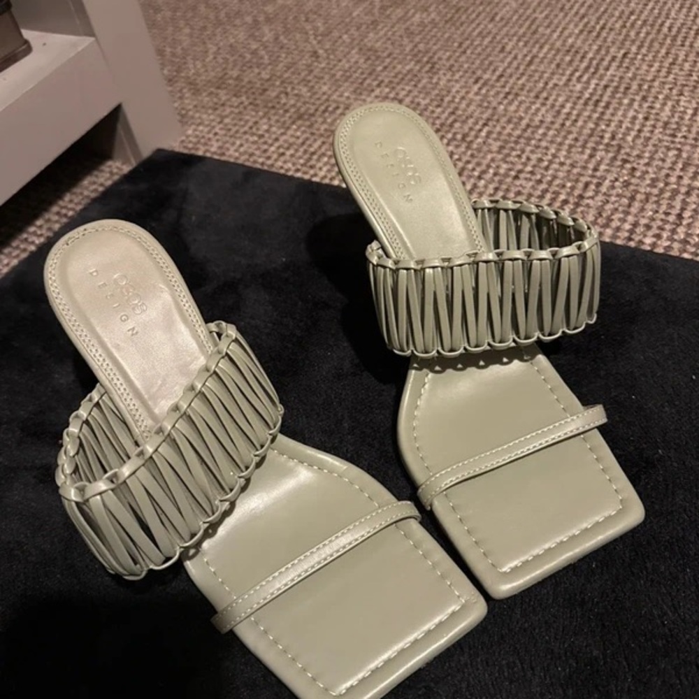 ASOS Sage Green Strappy Heels